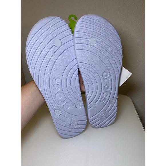NEW Crocs Flip Flops Men's Size 12M Dreamscape Pale Blue/Purple Comfort Outdoor - Picture 8 of 11